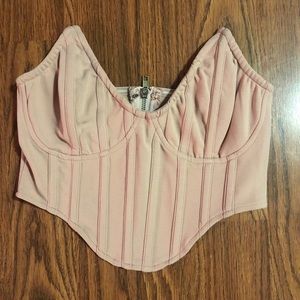 Blush pink corset bandeau